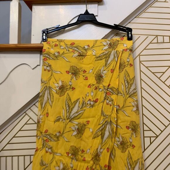 Express Floral Boho Wrap Maxi Skirt Yellow - Picture 7 of 9